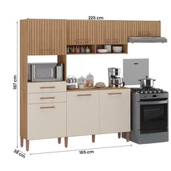 COZINHA FORTALEZA CANELATO RUSTICO 3D CANEL NATURA OFF