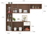 COZINHA SUSPENSA MILA CARVALHO OAK/OFF WHITE