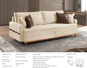 SOFA SAVANAH | LINHO AQUABLOCK | BEGE + CORINO