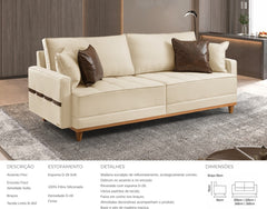 SOFA SAVANAH | LINHO AQUABLOCK | BEGE + CORINO