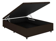BASE BAU CASAL BLINDADO BLU - PRETO SUEDE