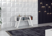 RACK APARADOR DETROIT CANELATO RUSTICO NATURA OFF WHITE