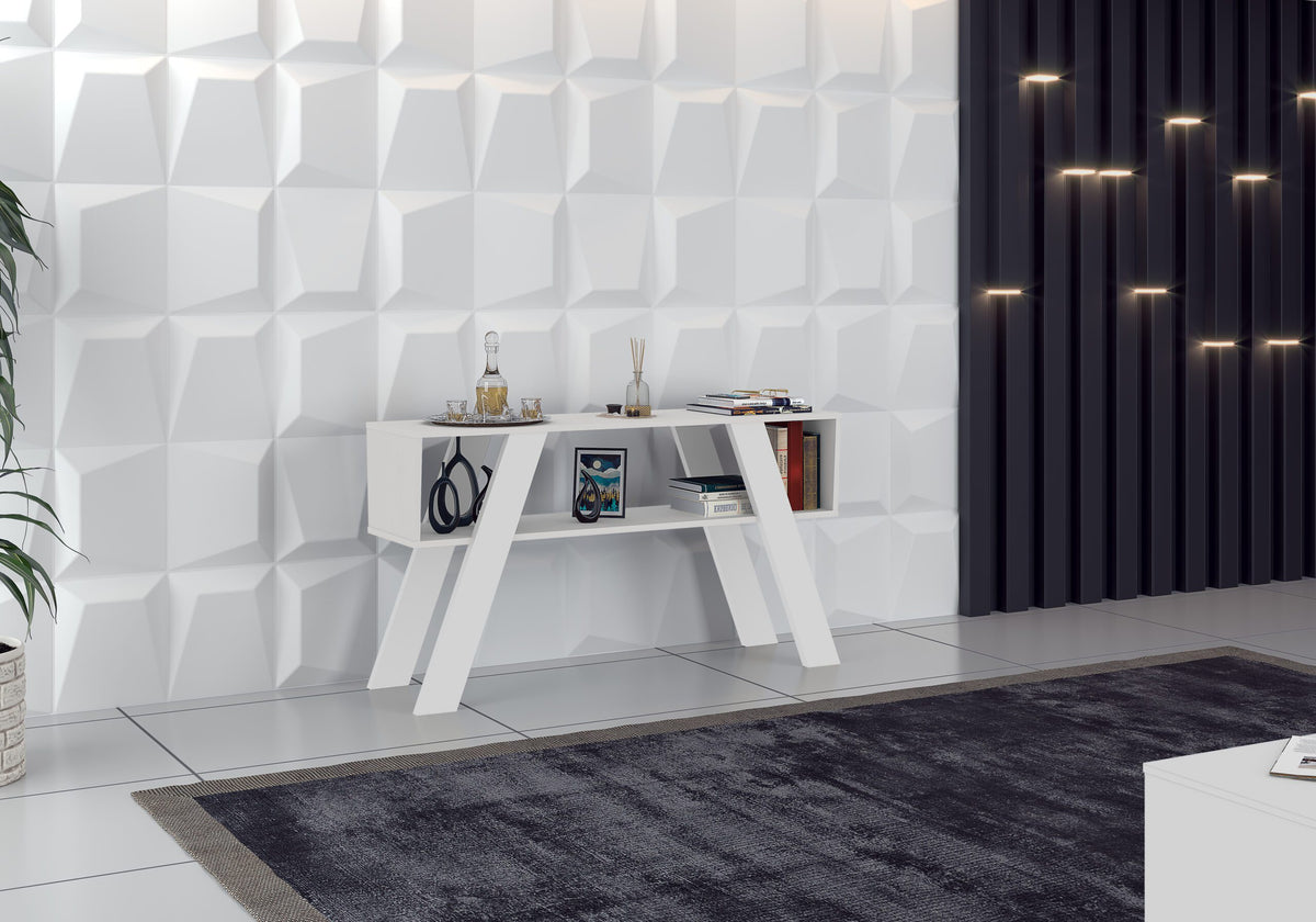 RACK APARADOR DETROIT CANELATO RUSTICO NATURA OFF WHITE