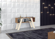 RACK APARADOR DETROIT CANELATO RUSTICO NATURA OFF WHITE