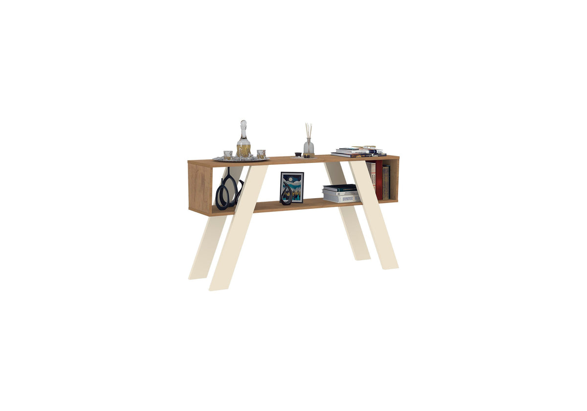RACK APARADOR DETROIT CANELATO RUSTICO NATURA OFF WHITE