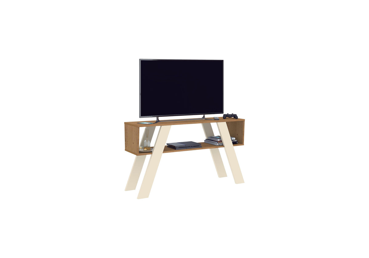 RACK APARADOR DETROIT CANELATO RUSTICO NATURA OFF WHITE