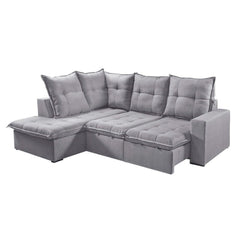SOFA CANTO COLATINA 2MD70+CHASIE100(2,50)L. MARROM PE TAB/BR