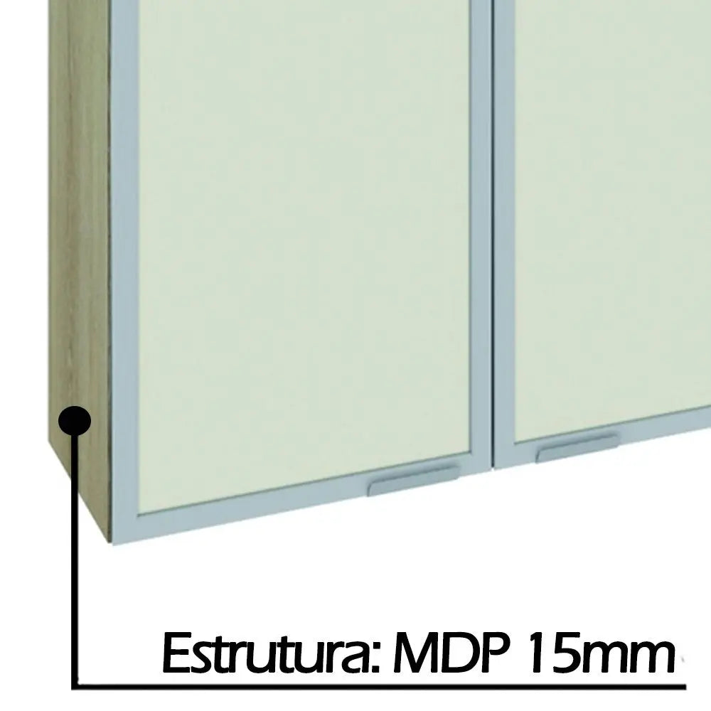 Armário Aéreo Lis 120cm | Castani/Off