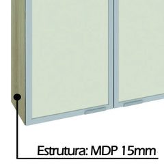 Armário Aéreo Lis 120cm | Castani/Off
