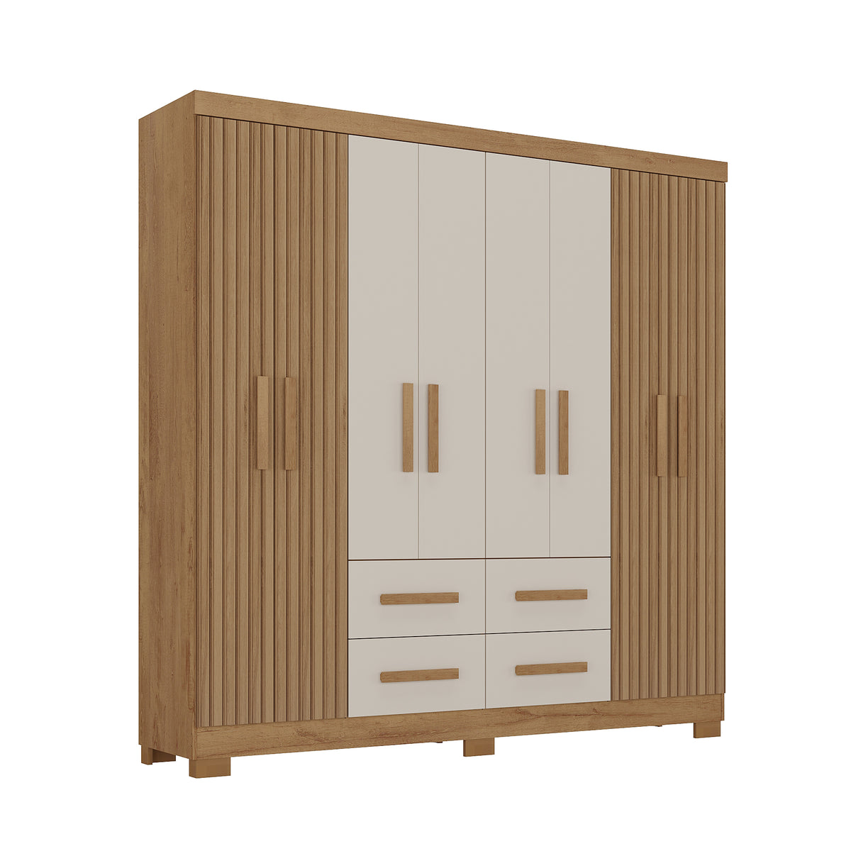 GUARDA ROUPA ITAPEMA 8 PORTAS 4 GAVETAS | COM ESPELHO