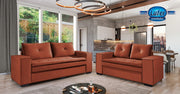 SOFA 2 E 3 LUGARES AIMORES - 2078 MARROM