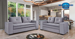 SOFA 2 E 3 LUGARES AIMORES - 2078 MARROM