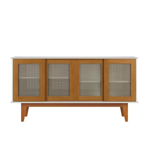 BUFFET DETROIT 4 PORTAS OFF WHITE/NATURE (TEBARROT)