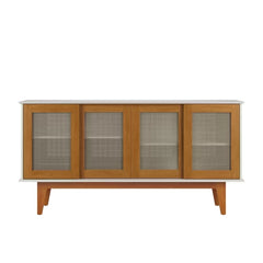 BUFFET DETROIT 4 PORTAS OFF WHITE/NATURE (TEBARROT)