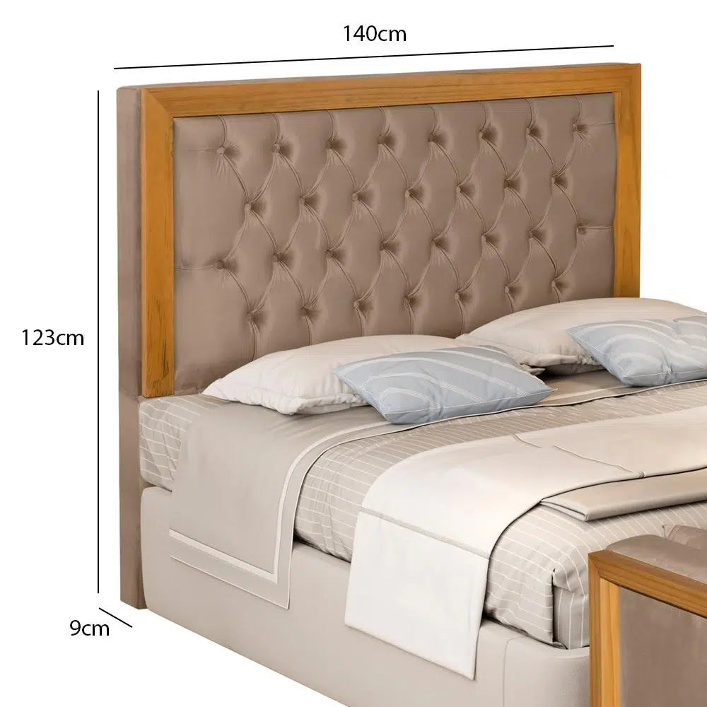 CABECEIRA IMPERIAL 140CM PAVIA - BEGE