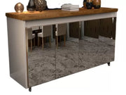 BUFFET MARIA C/ESPELHO- CINAMOMO/OFF WHITE