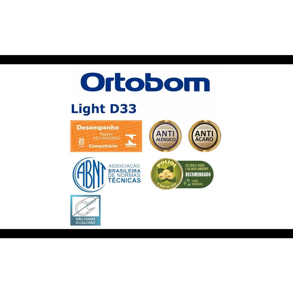 Colchão Ortobom Light D33 Casal 138x188x17