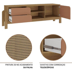 Rack Artely Nature Carvalho/Terracota