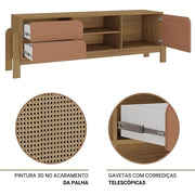 Rack Artely Nature Carvalho/Terracota