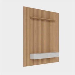 PAINEL RIPADO 1412 + NICHO NIAGARA - FREIJO/OFF W/MATTE