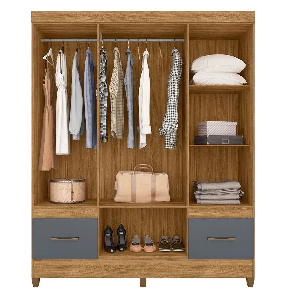 GUARDA ROUPA MS912 FREIJO/ CINZA