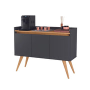 APARADOR BUFFET GOLD 3 PORTAS PEROLA/MEL