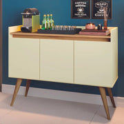 APARADOR BUFFET GOLD 3 PORTAS PEROLA/MEL