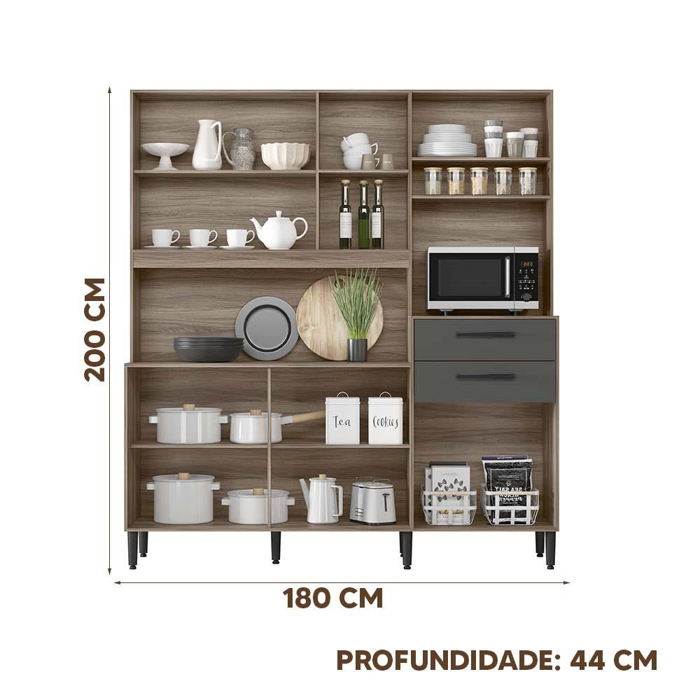 KIT COZINHA SALSA - IPE/CHUMBO PTA FECHADA