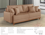 SOFA SAVANAH | LINHO AQUABLOCK | BEGE + CORINO