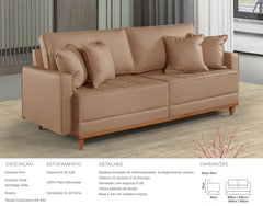 SOFA SAVANAH | LINHO AQUABLOCK | BEGE + CORINO