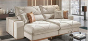 SOFA RETRATIL AQUILES | 2 MODULOS | BEGE PALHA (106)