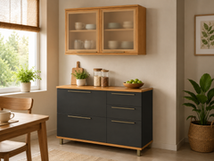 COZINHA MUNIQUE COMPACTA BALCÃO + AEREO VIDRO 2PTS