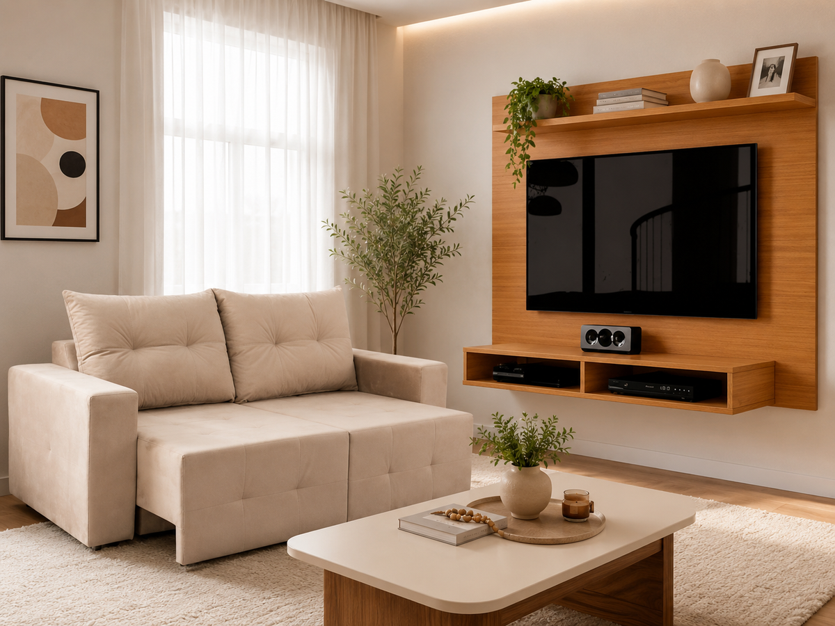 COMBO: PAINEL FOX NEW+SOFA HAVAI