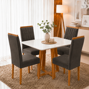 COMBO: MESA BALI VIDRO C/4 CAD MAIA + SOFA PORTO SEGURO