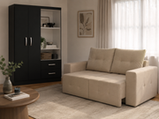 COMBO: GUARDA ROUPA CAPELINHA 2P E 2GV + SOFA HAVAI