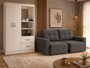 COMBO: GUARDA ROUPA CAPELINHA 2P E 2GV + SOFA HAVAI