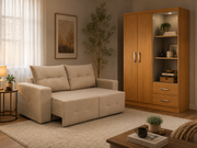 COMBO: GUARDA ROUPA CAPELINHA 2P E 2GV + SOFA HAVAI