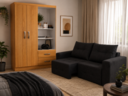 COMBO: GUARDA ROUPA CAPELINHA 2P E 2GV + SOFA HAVAI