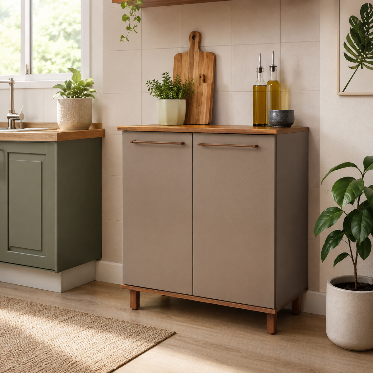 COZINHA MODULADA DAMASCO 6 PEÇAS | CAMURÇA