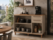 COZINHA MODULADA DAMASCO 6 PEÇAS | CAMURÇA