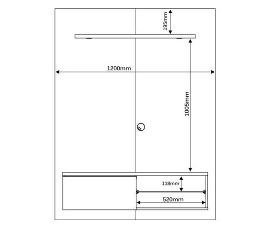 Painel Home Suspenso com LED Lumia Rustico - Mirarack