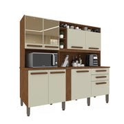 COZINHA ANTONELA C/ ESPELHO- CINAMOMO/OFF WHITE