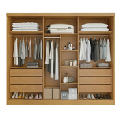 GUARDA ROUPA ALVORADA 06PTS - NATURE/OFFWHITE