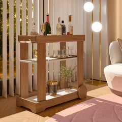 CARRINHO BAR ARTELY ROSE COR CINA/OFF WHITE