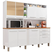 COZINHA ANTONELA C/ ESPELHO- CINAMOMO/OFF WHITE