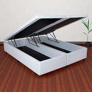 BASE BOX BAU BIPARTIDO CASAL - BRANCO CORINO