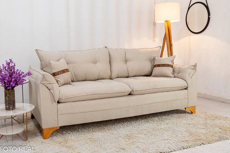 SOFA CRETA  2.00MT C/COURO