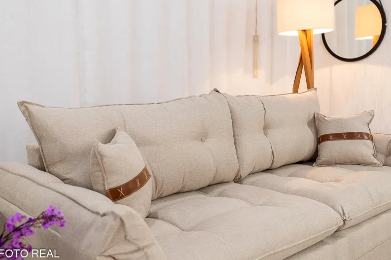 SOFA CRETA  2.00MT C/COURO