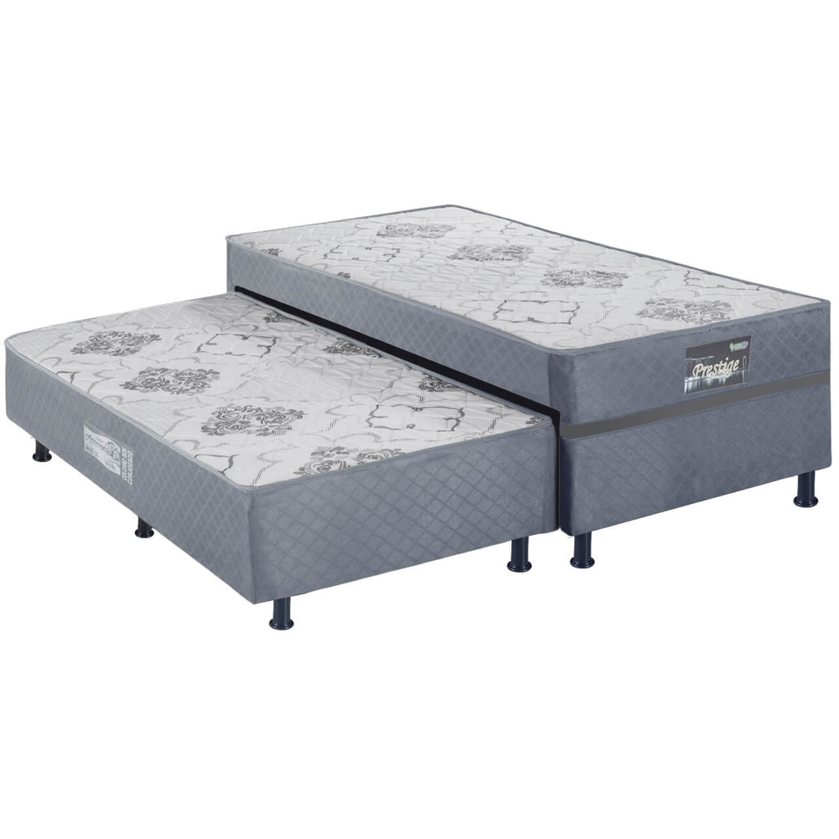 Cama Box Solteiro Com Auxiliar Prestige