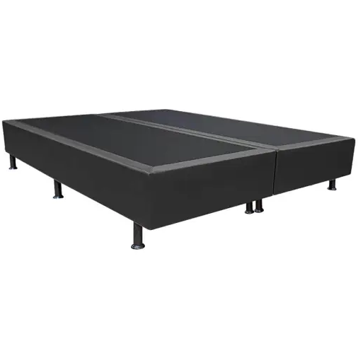 BASE BOX SIMPLES CASAL QUEEN (BI-PARTIDO) PRETA CORINO